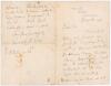 Edward Mills Grace. Gloucestershire & England 1870-1896. Handwritten two page letter on Park House, Thornbury letterhead from Grace to a Mr. Palmer, dated 30th June 1896. Grace is writing regarding the arrangements for a Thornbury match, &lsquo;I have put down 