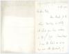 Alfred Lyttelton. Cambridge University, Middlesex & England 1876-1887. Two page handwritten letter on House of Commons note paper from Lyttelton to &lsquo;My dear Billy&rsquo;, dated 6th February 1913. Very nicely signed &lsquo;A. Lyttelton&rsquo;. Very good condition. - 2
