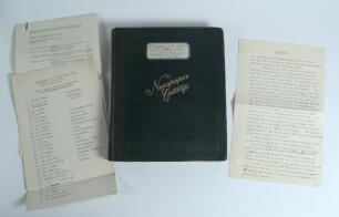 &lsquo;Bibliography of the work of the late F.S. Ashley-Cooper. Correspondence, Lists etc.&rsquo;. A large &lsquo;Newspaper Cuttings&rsquo; scrapbook album compiled by G. Neville Weston, with handwritten title label to front cover, comprising research material for, and the publi