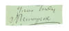 Henry &lsquo;Harry&rsquo; Alfred Musgrove. Victoria & Australia 1881-1888. Ink signature of Musgrove, clipped from the end of a letter. Signed in ink &lsquo;Yours Truly H. Musgrove&rsquo;. Good condition