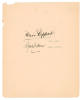 Alan Kippax. New South Wales & Australia. 1918-36 and Archibald &lsquo;Archie&rsquo; Jackson. New South Wales & Australia 1926-1931. Large album page very nicely signed in ink by the two Australian batsman. pencil annotation of players names, nicks to edges otherwise