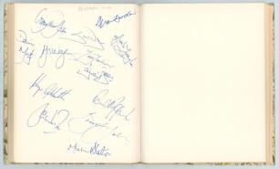 Test and County cricketers autographs 1990&rsquo;s. A hardback book signed by over 700 players and officials from all eighteen county teams, the two Universities, Oxford and Cambridge, test teams, West Indies, Pakistan, India, South Africa, Australia 1993, West