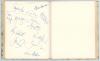 Test and County cricketers autographs 1990&rsquo;s. A hardback book signed by over 700 players and officials from all eighteen county teams, the two Universities, Oxford and Cambridge, test teams, West Indies, Pakistan, India, South Africa, Australia 1993, West