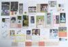 India Test cricketers 1950s-2000s. A large selection of eighty signatures of Indian Test cricketers, mainly modern, signed to cards or on pieces laid down, the majority with accompanying cutting image of the featured player. From the collection of Krish R - 2