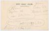 Test and first-class cricketers&rsquo; signatures. Blank postcard with heading &lsquo;Rye Golf Club&rsquo;, signed in pencil to both sides by eight cricketers accompanied by their telephone number(s). The signatures, assumed to have collected at a golf day, are A.J. Evans,