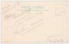 Test and first-class cricketers&rsquo; signatures. Blank postcard with heading &lsquo;Rye Golf Club&rsquo;, signed in pencil to both sides by eight cricketers accompanied by their telephone number(s). The signatures, assumed to have collected at a golf day, are A.J. Evans, - 2