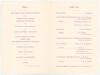 &lsquo;Dunnikier Cricket Club Centenary Dinner 1856-1956&rsquo;. Original folding menu for the dinner held at Anthony&rsquo;s Hotel, Kirkcaldy, 6th April 1956. The front cover is signed by the Guest of Honour, Douglas Jardine, surrounded by the signatures in different colo - 2