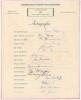 Australia tour to South Africa 1957/58. Official Australian Board of Control for International Cricket autograph sheet with printed title and players&rsquo; names, fully signed in black and blue inks by all sixteen listed members of the Australian touring party