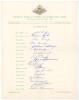 Australia tour to England 1964. Official Australian Board of Control for International Cricket autograph sheet with printed title and players&rsquo; names, fully signed in ink by all seventeen listed playing members of the Australian touring party. Signatures a