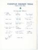 Pakistan tour to India 1983. Rarer official autograph sheet with printed title and players&rsquo; names, signed in ink by thirteen of the listed members of the touring party and one other. Signatures are Zaheer Abbas (Captain), Wasim Bari, Javed Miandad, Wasim 