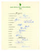 South Africa tour to England 1960. Official autograph sheet fully signed in ink and biro by all sixteen members of the South Africa touring party. Players&rsquo; signatures include McGlew (Captain), Goddard, Adcock, Duckworth, Fellows-Smith, Pithey, Pothecary, 