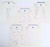 South African provincial cricket 1979/80- 1982/83. Five official Western Province Cricket Association autograph sheets. Three are of Western Province teams for seasons 1979/80 (9 signatures), 1981/82 (13) and 1982/83 (16). Players&rsquo; signatures include P. K