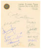 Indian Cricket Team (Australia Tour of India 1969/70). Rare official autograph sheet with printed title signed in ink by fifteen Indian players who played Australia in India in 1969/70. Signatures include Nawab of Pataudi (Captain), Engineer, Bedi, Venkat