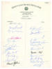 Indian tour of Australia 1977/78. Official &lsquo;Queensland Cricket Association&rsquo; autograph sheet with printed title signed in ink by the Australian and Indian teams who played in the first Test at Brisbane. Signatures include Simpson, Cosier, Hughes, Thomson, 