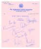 Indian v New Zealand. 3rd Test, Hyderabad 1988/89. Official autograph sheet with printed title signed in ink by the Indian team who played New Zealand in the 3rd Test match. Signatures include Kapil Dev, Manjrekar, Srikkanth, Ayub, Sidhu, Sharma, More etc