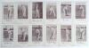 Australia 1905. Set of twelve sepia tinted printed postcards featuring Australian Test cricketers. &lsquo;The Wilson Autograph Series&rsquo; c1905 each with printed signature of the player to lower border. Cards are Noble (1), Trumper (2), Trumble (3), Kelly (4), Hil