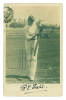 Reginald Erskine &lsquo;Tip&rsquo; Foster. Oxford University, Worcestershire & England 1897-1912. Real photograph postcard of Foster at the wicket posed playing a shot. Signed by Foster to lower border. Rapid Photo. Postally used and dated 1904. Postage hand stamp to