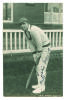 Leslie Ethelbert George &lsquo;Les&rsquo; Ames. Kent & England 1926-1951. Mono real photograph postcard of Ames, full length in batting pose. Nicely signed in black ink by Ames and dated &lsquo;August 1938&rsquo;. B.C. Flemons, Tonbridge. Good condition