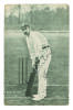David Denton. Yorkshire & England 1894-1920. Mono printed photograph postcard of Denton, full length, in batting pose in front of the wicket wearing Yorkshire cap. Series unknown. Some minor wear to edges and corners otherwise in good condition