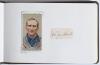 England and Australia cricketers autographs 1934. A nicely compiled autograph album comprising a full set of fifty cigarette cards of the John Player & Sons &lsquo;Cricketers 1934&rsquo; series. Each card has been loose mounted individually to a page, not back-to-bac