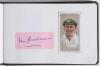 England and Australia cricketers autographs 1934. A nicely compiled autograph album comprising a full set of fifty cigarette cards of the John Player & Sons &lsquo;Cricketers 1934&rsquo; series. Each card has been loose mounted individually to a page, not back-to-bac - 4