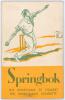 M.C.C. tour to South Africa 1948/49. Issued by the United Tobacco Co. Cape Town 1948. 32pp. Very small pre tour booklet comprising pen pictures, map, fixtures etc. Original decorative colour paper wrappers. Text in both English and Africaans. Very nicely - 5