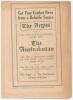 South Africa tour to Australia and New Zealand 1931/32. &lsquo;The Argus and The Australian Cricket Guide. Records and Personalities of the South African Players&rsquo;. Compiled by &ldquo;Old Boy&rdquo;. Printed by Wilkinson and Mackinnon, Melbourne 1931 &lsquo;For Gratuitous Distrib - 3