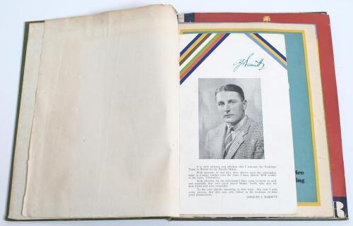 Benefit brochures 1947-1951. A good selection of twenty three original benefit brochures bound together alphabetically as one volume in green cloth, gilt title to spine &lsquo;Benefit Brochures 1946 [sic]- 1951&rsquo;. Ten brochures are signed by the beneficiary, two