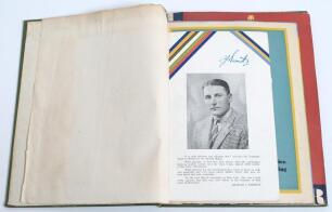 Benefit brochures 1947-1951. A good selection of twenty three original benefit brochures bound together alphabetically as one volume in green cloth, gilt title to spine &lsquo;Benefit Brochures 1946 [sic]- 1951&rsquo;. Ten brochures are signed by the beneficiary, two