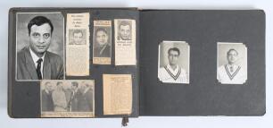 Khurshid Ahmed. Pakistan 1952/53. Large photograph album containing many photographs covering his short first class cricket career and his time in England as a club professional. The photographs include a studio shot of Ahmed in Pakistan blazer, an origin