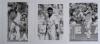 Narendra Deepchand Hirwani. Madhya Pradesh, Bengal & India 1984-2006. Three original mono press photographs of Hirwani, two in bowling action, the other standing in the field. Each photograph signed by Hirwani. Photographers/ agencies are two by Allsport 