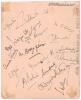 India tour to England 1936. A good selection of thirteen original press photographs, also signatures, menus, cuttings etc. Original photographs include L. Amar Singh, P.E. Palia and C.K. Nayudu seated together wearing tour blazers, team photograph dated 3 - 2