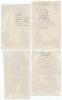 Wartime cricket in India 1945. Four plain postcards, each signed by the members of Indian cricket teams for matches played in India against the Australian Services in 1945. Teams are Indian XI for the 1st &lsquo;Test&rsquo;, Bombay 10th- 13th November 1945 (11 signat - 2