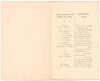 Australian tour of India & Ceylon 1935/36. Official menu for the Dinner given to &lsquo;H.H. Maharajadhiraj of Patiala&rsquo;s Team of Australian Cricketers&rsquo; by the Board of Control for Cricket in Bengal and Assam, held at Firpo&rsquo;s Branch (Peliti&rsquo;s), Calcutta (Kolkata - 2