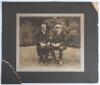 Yorkshire. &lsquo;The Rev. E.S. Carter & Lord Hawke&rsquo;. Large original sepia photograph of Carter and Lord Hawke seated together informally in a garden setting. The photograph is undated but probably early 1910s. The photograph measures 11.5&rdquo;x9.75&rdquo;, laid to photo