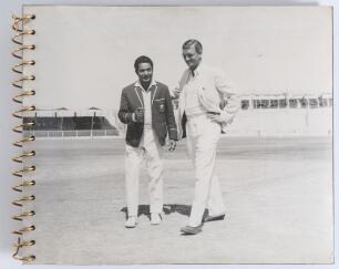 Commonwealth Team tour to Pakistan 1968. &lsquo;B.C.C.P. XI vs. Commonwealth XI 3rd and Final Test Match played at National Stadium Karachi (West Pakistan) on 29th, 30th, 31st March, and 1st April 1968. Large photograph album produced for the Karachi Cricket As