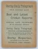 &lsquo;The Derbyshire Cricket Guide for season 1897&rsquo;. 2nd Edition. Compiled by L.G. Wright and W.J. Piper Jun. Published by Baker & Hudson of Derby. Some minor wear, soiling and age toning to original green wrappers, some rusting to staples otherwise in good co - 2
