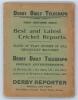 &lsquo;The Derbyshire Cricket Guide for season 1907&rsquo;. 12th Edition. Compiled by L.G. Wright and W.J. Piper Jun. Published by Baker & Hudson of Derby. Front wrapper detached, some discolouration to original green wrappers, loss of spine paper, some rusting to st - 2