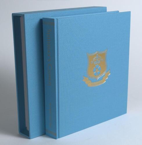 &lsquo;Summer&rsquo;s Crown. The Derbyshire Edition&rsquo;. Stephen Chalke, Newnham 2015. Limited edition of twenty three books, this being number 20, signed by Chalke and Bob Taylor, bound in pale blue boards with titles in gilt, in slip case. Very good condition