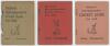 &lsquo;Richards&rsquo; Nottinghamshire Cricket Guide&rsquo;. Three editions for 1923, 1927 and 1928. Edited by &lsquo;Incog&rsquo; (F.S. Ashley-Cooper). Printed and published by C.H. Richards, Nottingham. Original paper wrappers. Padwick 2519. Rusting to staples, wrappers becoming det