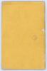Southern Tasmanian Cricket Association. Eighteenth Annual Circular for Season 1884-85&rsquo;. 88pp. Hobart Town. Printed at the &lsquo;Mercury&rsquo; Steam Press Office 1884. Original yellow pictorial wrappers. Minor loss to the wrapper edges otherwise in good condition - 2