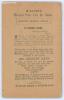 Southern Tasmanian Cricket Association. Twenty-fourth Annual Circular for Season 1889-90&rsquo;. 68pp. Hobart Town. Printed at the &lsquo;Mercury&rsquo; Steam Press Office 1890. Original light brown pictorial wrappers. Some wear and loss to the wrapper extremities otherwis - 2