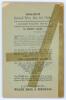 Southern Tasmanian Cricket Association. Twenty-fifth Annual Circular for Season 1890-91&rsquo;. 54pp. Hobart Town. Printed at the &lsquo;Mercury&rsquo; Steam Press Office 1891. Original light green pictorial wrappers. Tape to spine and tape repair across the back wrapper, - 2