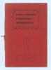 &lsquo;Indian Cricket Chronology and Memorabilia&rsquo;. F.S. Ashley-Cooper. Merritt and Hatcher 1911. Original red decorative paper wrappers with red cord to spine. 16pp. Limited edition of only thirty copies produced, this being no. 29. Limitation statement to rear