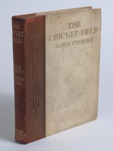 &lsquo;The Cricket-Field&rsquo;. James Pycroft. Edited by F.S. Ashley-Cooper. London 1922. Original leather covers. Limited Subscribers&rsquo; edition no. 7/100, nicely signed in ink to the limited page by Ashley-Cooper. Spine strengthened at top and bottom, boards a littl
