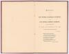 &lsquo;Some Recollections of Cricket&rsquo;. Lord Charles J.F. Russell. H.G. Fisher, Woburn 1879. Small 8vo, 39pp, original red cloth with title in black to front cover. Presentation inscription in black ink to half-title page to &lsquo;Arthur Watson[Wilson?]&rsquo; signed with - 3