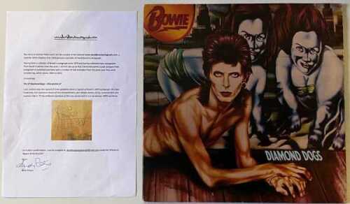 DAVID BOWIE DIAMOND DOGS SIGNED LP