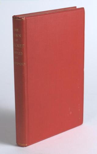 &lsquo;The Dawn of Cricket&rsquo;. Compiled by H.T. Waghorn. Published by the Marylebone Cricket Club. London 1906. Original red boards. Good condition