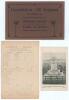 &lsquo;Hambledon v. England played on Broadhalfpenny Down&rsquo; 1908. Illustrated souvenir booklet in original brown card wrappers with printed title to front. 12pp. Comprises lists of the players taking part in the first match to be played on Broadhalfpenny Down in