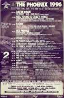 DAVID BOWIE POSTERS INC PHOENIX FESTIVAL 1996